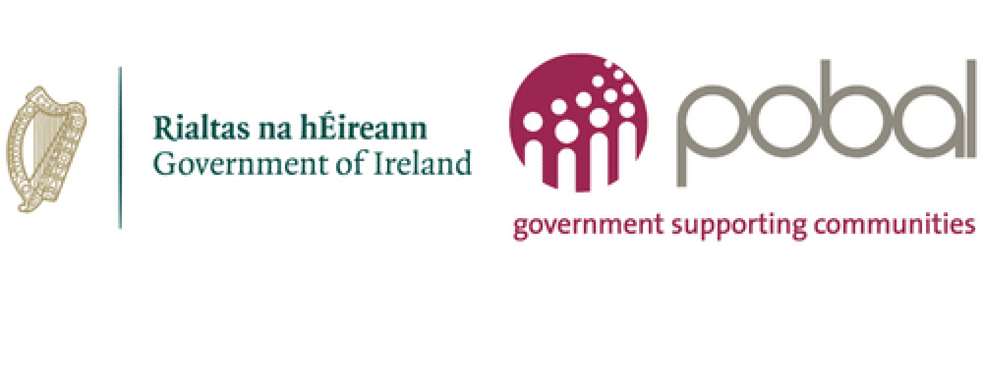 Government of Ireland Logo and Pobal Logo