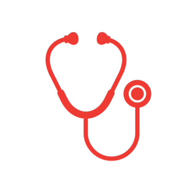 Red stethoscope