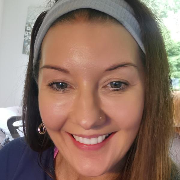 Close-up of Shirley Keane O’Brien smiling