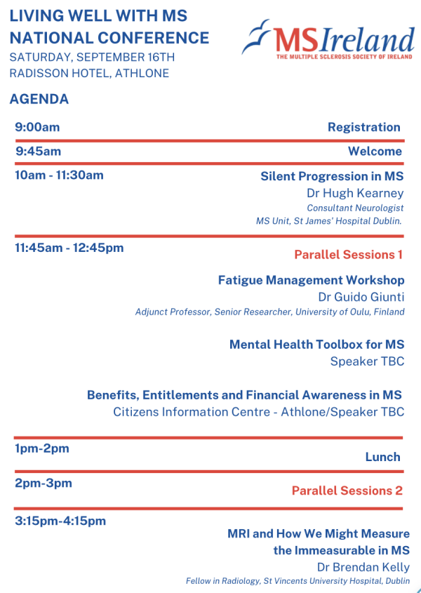National Conference Saturday, 16th September Agenda