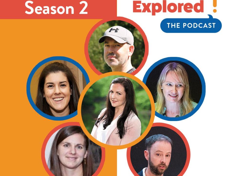 Promotional image for MS Explored Podcast Season 2, by MS Ireland and Novartis.