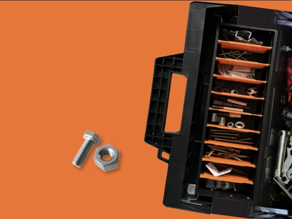 Open toolbox with various tools on a brown background, symbolising the 'Renew MS Ireland' initiative