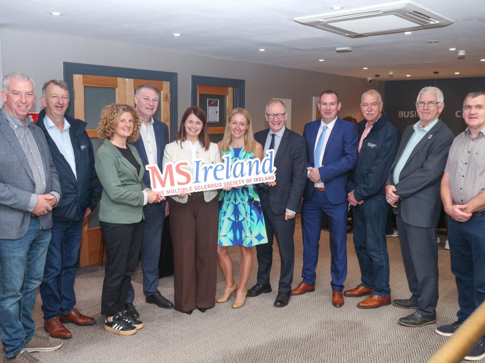 MS Ireland CEO Ava Battles with local representatives at public meeting in Sligo calling for a Community Worker for Sligo–Leitrim, September 2025