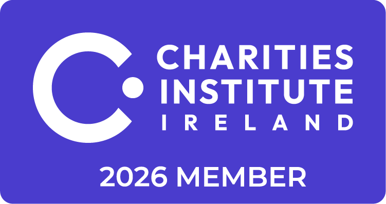 badge with the Charities Institute Ireland logo and text reading ‘Charities Institute Ireland – 2026 Member’